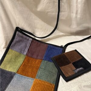 NWOT ITCHEL Colorful Patchwork Crossbody Bag + Wallet